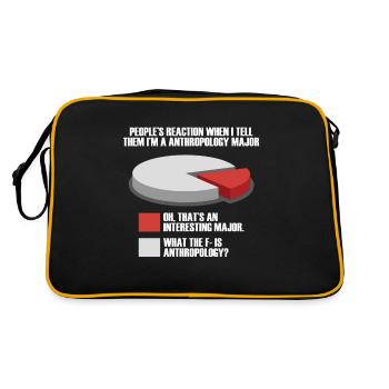 Funny archaeologist artifact archaeology - Retro Bag - black/gold - Back
