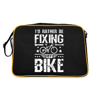 Je préfère réparer mon vélo - Sac Retro - noir/or - Dos