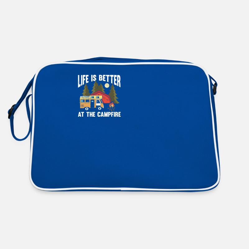 Life Is Better At The Campfire Camping Camper Retro Tasche