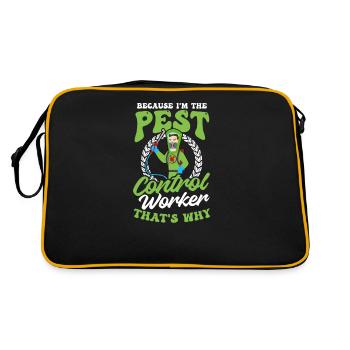 Bug Exterminator Because I'm The Pest Control Work - Retro Bag - black/gold - Back