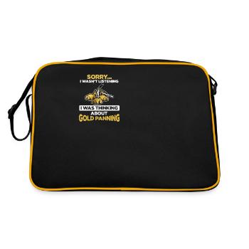 Sorry I Wasn't Listening Gold Panning Gold Panner - Retro Bag - black/gold - Back