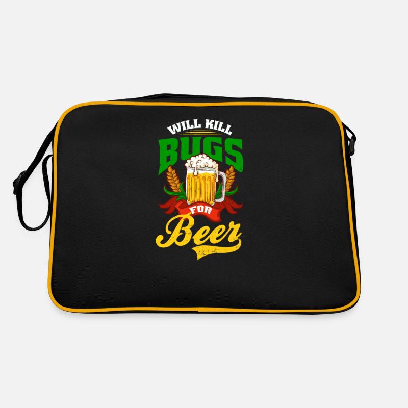 Bug Exterminator Will Kill Bugs For Beer Retro Bag