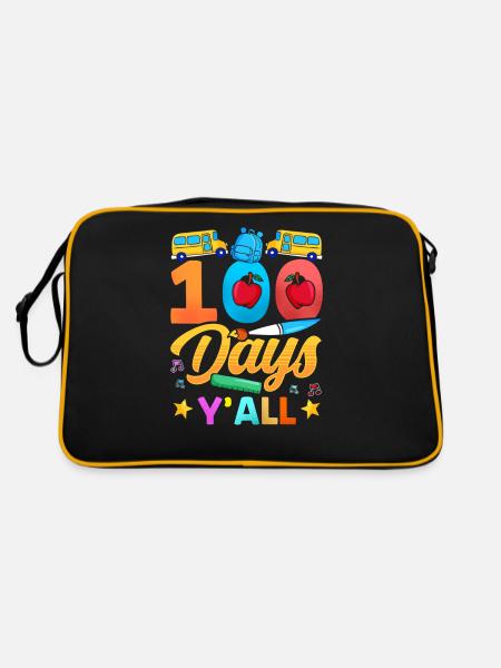 100 jours vous tous dictons équipe sweet drôle - Sac Retro - noir/or - Dos