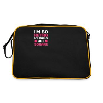 EDM Rave Techno So Retro My Balls Are Square - Retro Bag - black/gold - Back