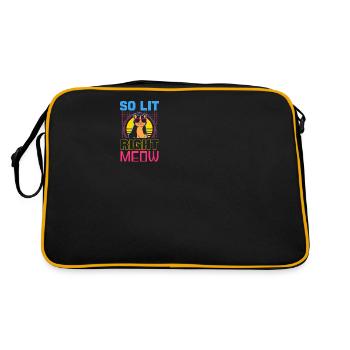 EDM Rave Techno 80s Lit Right Meow - Retro Bag - black/gold - Back