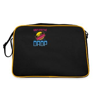 EDM Rave Techno 80s Wait For Drop - Retro Bag - black/gold - Back