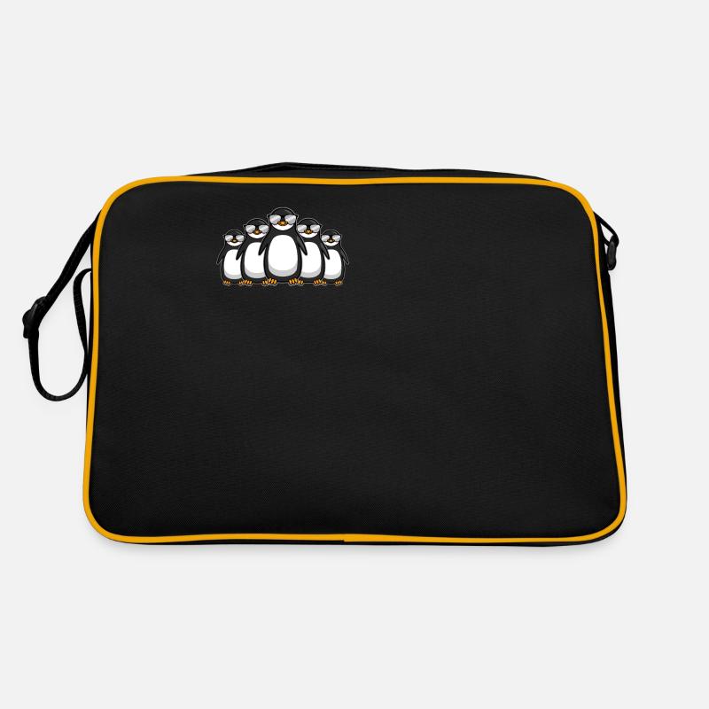 Lustige Pinguin Bande Mit Sonnenbrille Geschenk Retro Tasche