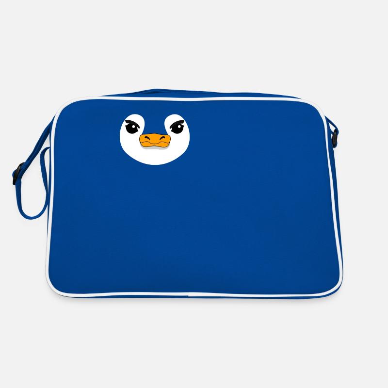 Pinguin Gesicht Seevogel Meeresvogel Geschenk Retro Tasche