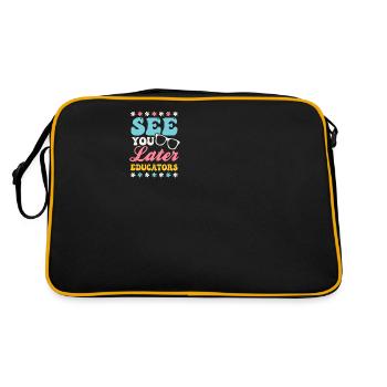 Dernier jour d’école À plus tard Éducateurs - Sac Retro - noir/or - Dos