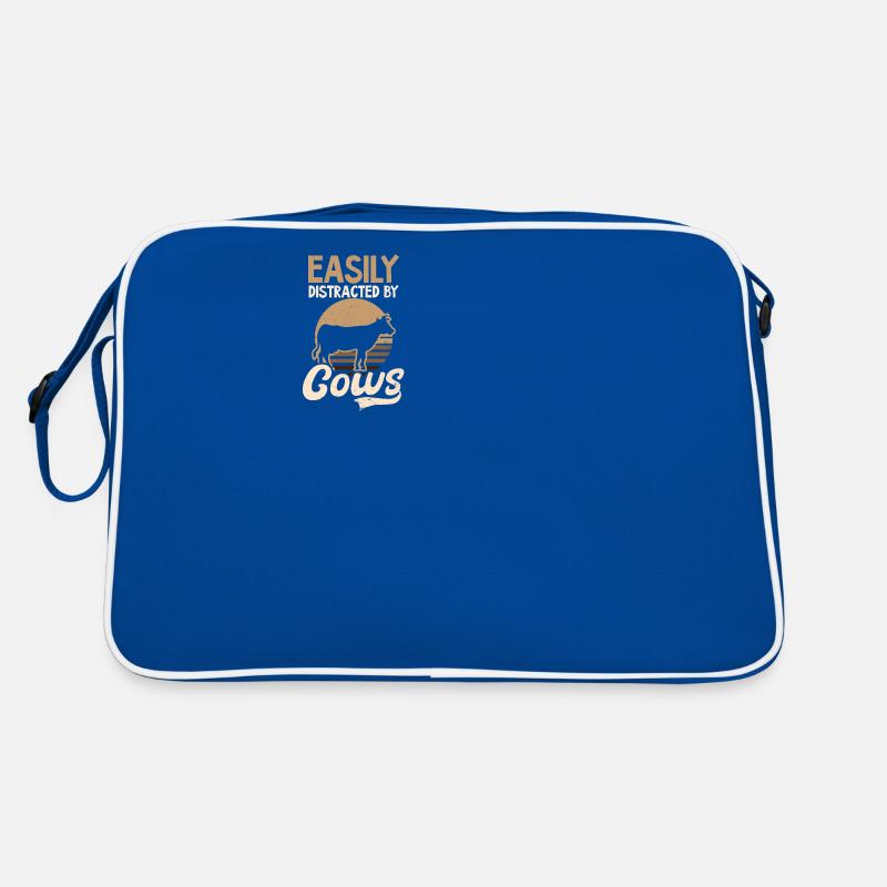Kuhflüsterer leicht von Kühen abgelenkt Retro Tasche