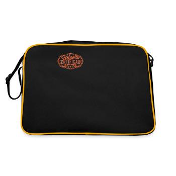 Salsero certificado - kubanische Salsa - Retro Tasche - Schwarz/Gold - Hinten