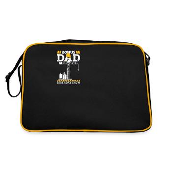 Bonus dad birthday crew - construction birthday - Retro Bag - black/gold - Back