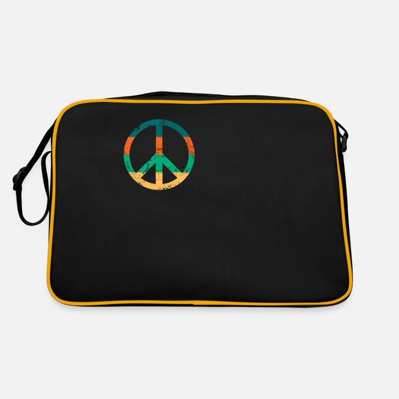 Retro Design Friedenszeichen Peace Zeichen Retro Tasche