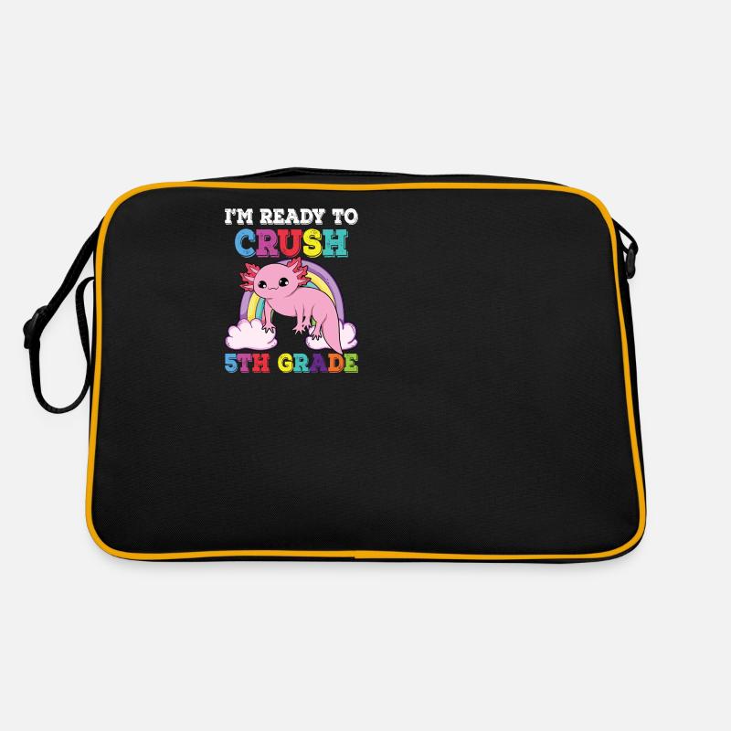 I'm Ready to Crush 5th Grade Axolotl Rainbow Retro Tasche