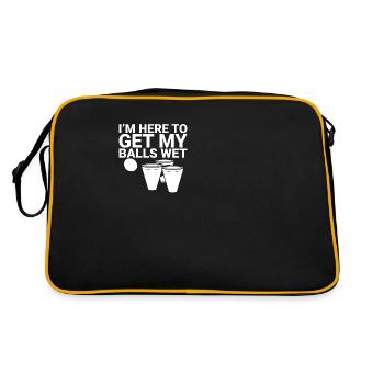 Je suis là pour mouiller mes couilles 2 - Sac Retro - noir/or - Dos