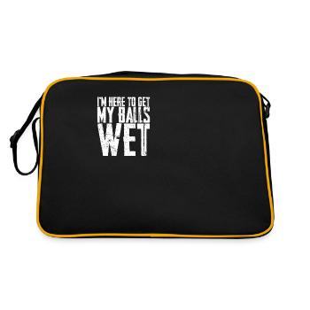 Je suis là pour mouiller mes couilles 3 - Sac Retro - noir/or - Dos
