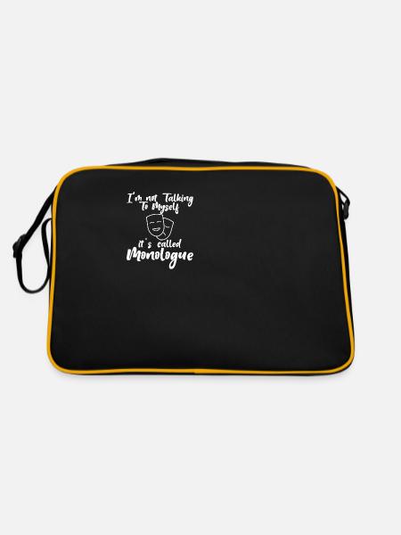 Je ne me parle pas à moi-même, ça s’appelle Monologue 3 - Sac Retro - noir/or - Dos