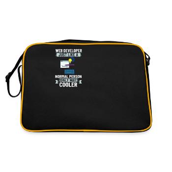 Web Development Web Developer Developer Manager - Retro Bag - black/gold - Back