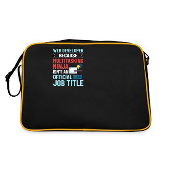 Web Development Web Developer Developer Manager - Retro Bag - black/gold - Back
