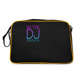 I'm The Dj And The Party Starts With Me 3 - Retro Bag - black/gold - Back
