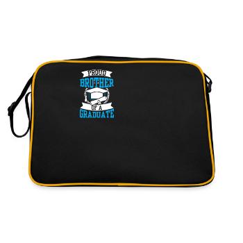 Proud brother of a graduate graduate - Retro Bag - black/gold - Back