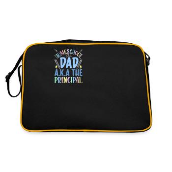 Homeschool Dad The Principal Homeschooling Papa - Retro Bag - black/gold - Back