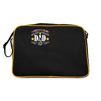 Homeschooling Papa Father's Day Homeschool Father - Retro Bag - black/gold - Back