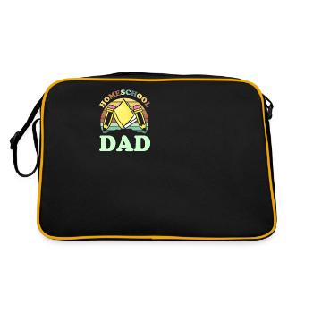 Homeschool Papa Homeschooling Father Father's Day - Retro Bag - black/gold - Back