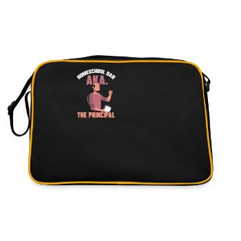 Homeschooling Papa The Principal Homeschool - Retro Bag - black/gold - Back