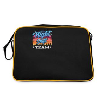 Équipe de nuit Collègue de travail de nuit - Sac Retro - noir/or - Dos