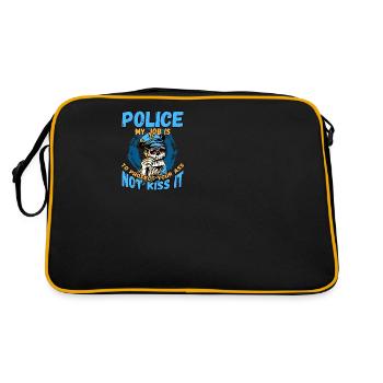 Law Enforcment Design for a Police Officer - Retro Bag - black/gold - Back