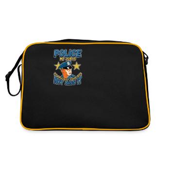 Law Enforcment Design for a Police Officer - Retro Bag - black/gold - Back