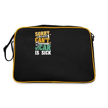 Funny Car Repair Shop Car Mechanic Car Lovers - Retro Bag - black/gold - Back