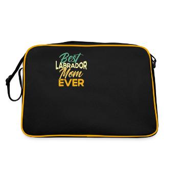 Haustier Labrador Mama Hund Labrador - Retro Tasche - Schwarz/Gold - Hinten