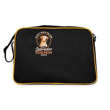 Haustier Labrador Mama Hund Labrador - Retro Tasche - Schwarz/Gold - Hinten