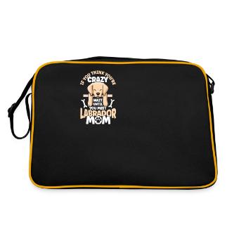 Haustier Labrador Mama Hund Labrador - Retro Tasche - Schwarz/Gold - Hinten