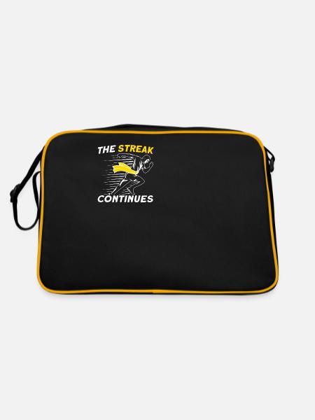 Motivation Streak Running Runner Marathon - Retro Bag - black/gold - Back