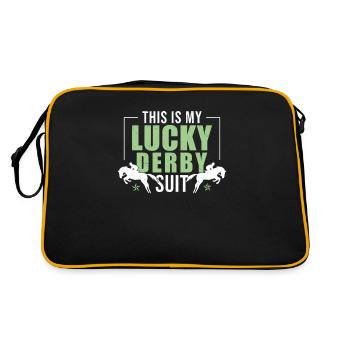 Das ist mein glücklicher lustiger Derby Day Lover - Retro Tasche - Schwarz/Gold - Hinten