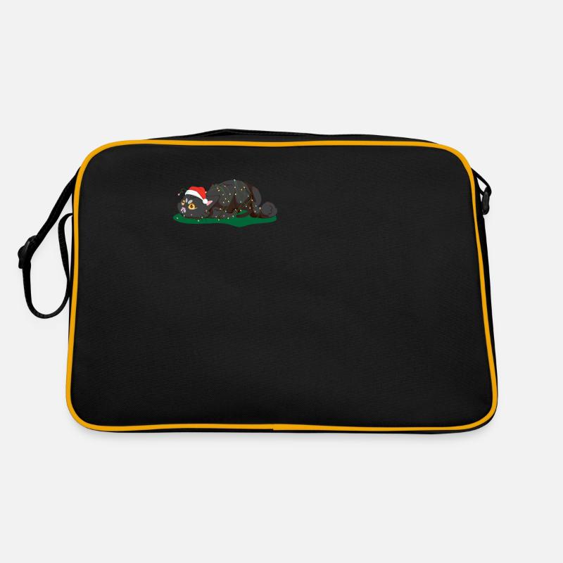 Cats Christmas Kitten String Lights Ugly Xmas Retro Bag