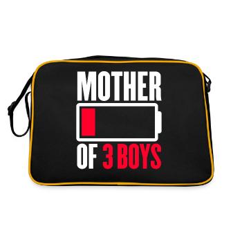 Mère de 3 garçons - Sac Retro - noir/or - Dos