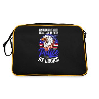 4 juillet Officier de police de la police chrétienne américaine - Sac Retro - noir/or - Dos