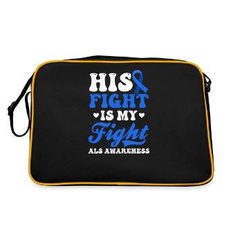 Als Awarenesss His My Fight - Retro Tasche - Schwarz/Gold - Hinten