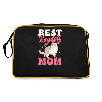 Ragdoll Cat Best Ragdoll Mom - Retro Bag - black/gold - Back