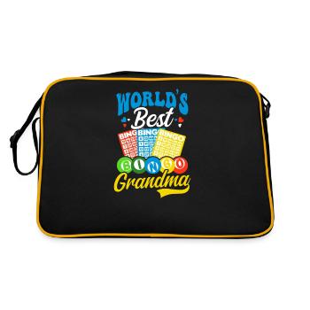 Bingo Queen Worlds Meilleure grand-mère de bingo - Sac Retro - noir/or - Dos