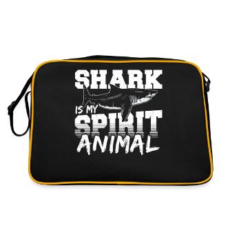 Shark Is My Spirit Animal Shark Fin Poisson de mer - Sac Retro - noir/or - Dos