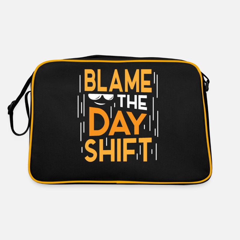 Blame the day shift night shift work Retro Bag