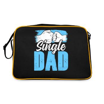 Single Father Daddy Papa Single Parent - Retro Bag - black/gold - Back