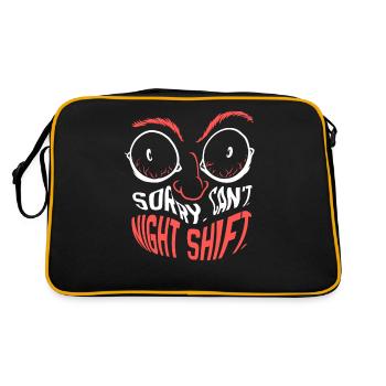 Désolé ne peut pas travailler de nuit quart de nuit - Sac Retro - noir/or - Dos