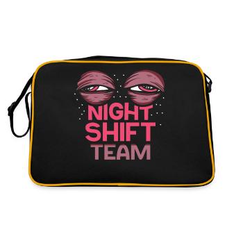 Équipe de nuit Équipe De nuit Travail de collègue de nuit - Sac Retro - noir/or - Dos