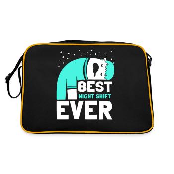 Le meilleur quart de nuit de tous les temps - Sac Retro - noir/or - Dos
